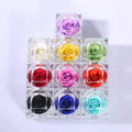 Immortal Preserved Rose Christmas Gift in Small Delicate Crystal Box with Customizable Color