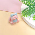 New Cute Cartoon Bowknot Rabbit Resin Figurine Flatback Cabochons Crafts for Pen DIY Jewelry Making Accessories