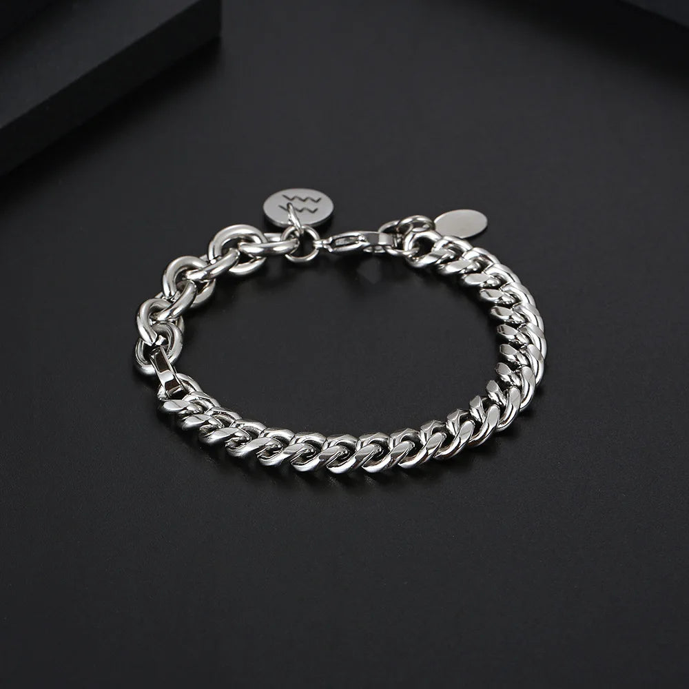 Personalized Men's Jewelry High Quality Hip Hop Style 316L Stainless Steel Cuban Link Chain Bracelet