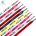 Custom Logo Flat Fashion Printed Polyester Shoelaces for Sneakers HengFeng Brand Free Sample