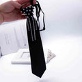 Wholesale New Hand Stitched Diamond Striped Pattern Crystal Chain Tie Fashionable Decorative Bow Tie for Women's Suit Shirt