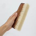 Wood Handle with Pig Bristle Shoe Brush Pig Hair Polishing Cleaning Buffing Brush Cleaner for Shoes Boots