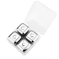 Gift Set Wine Beer Chilling 4pcs 304 Stainless Steel Stone Poker Shaped Ice Cubes with Customizable Packaging