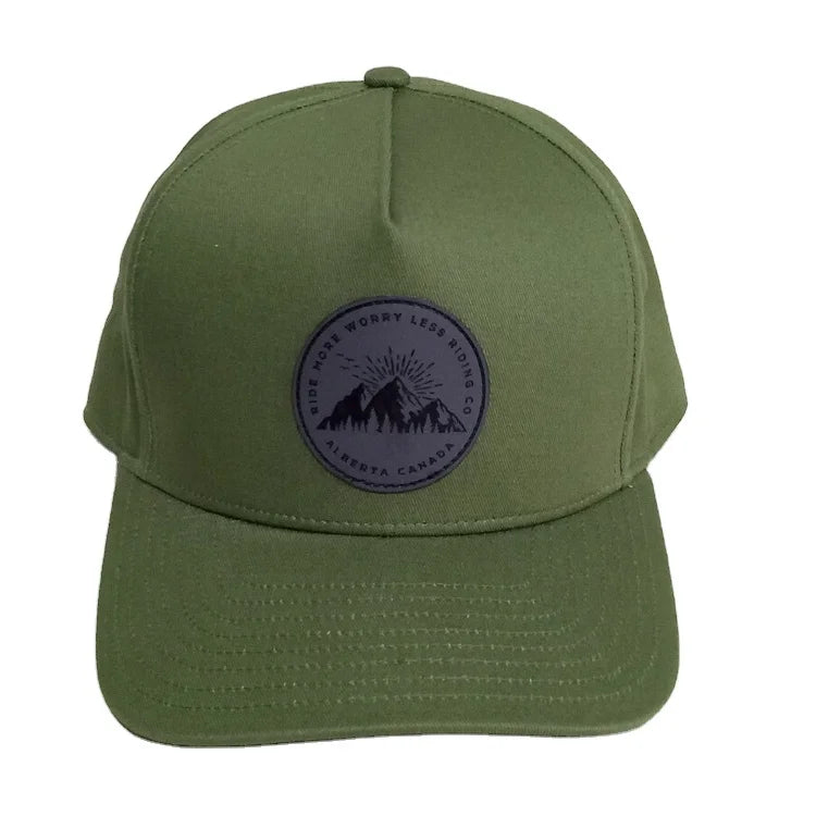 Custom Embroidery Curved Brim Baseball Cap 5-Panel Snapback Hat Sporty Style Leopard Dot Argyle Fruit Patterns Oxford Terry