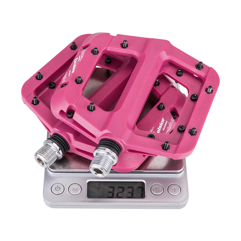 Superbsail MTB Bike Pedal Nylon 2 Bearing Composite 9/16 Mountain Bike Pedals Non-Slip Bicycle Pedals Surface for Road BMX MT