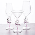 Hand Blown Creative pink Wine Glass Goblet Long Stem Luxury Goblet Wine Glass Custom Crystal Flamingo Cups Cocktail Glasses