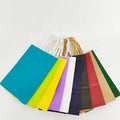 Fashion Take Out Supermarket Assorted Bulk  Packaging Kraft Paper Bag with Handle with Paper Bags for Clothes Color Christmas