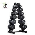 TTSPORTS Solid Cast Iron & Eco PVC Coated Rubber Dumbbells-2.5kg-50kg Adjustable Weight Sets for Training Home Use