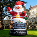 20/26/33FT Giant Inflatable Santa Claus Outdoor Christmas Decoration Xmas Ornament Huge Blow up Santa Claus