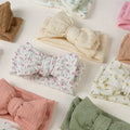 New Design Stretchy Floral Double Layers Knotted Kids Girls Tulip Flower Headwear Themed Bows for Girls Hair