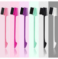 Private Label ABS Nylon Custom Logo Hair Style Tools Edge Brush With Logo 3 in 1 Edge Brush Edge Control Brush