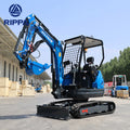 RIPPA Factory 2.5 Ton Mini Excavator Home Digger Mahine 2Ton EPA Engine Kubota Excavator for Garden