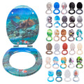 Hot Sale Custom MDF Soft Close Closed Front Toilet Seat Buffer Cover Plate Zinc Alloy Hinges 1 Year Warranty Traditional Design