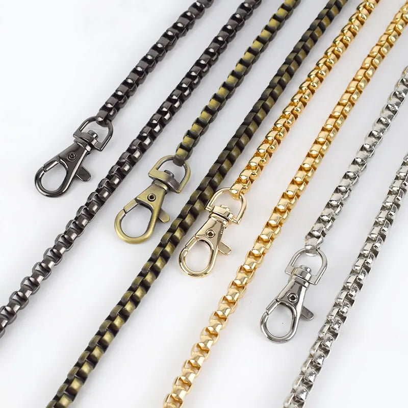 Deepeel RM032 120cm Metal Bag Chains Handbag Accessories Crossbody Bag Chains With Snap Buckles