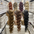 Julianna Wholesale Water Body Wave Loose Curly Hairpiece Smooth Ombre Blonde Synthetic Hair Drawstring Ponytail Extensions