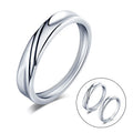 Hot Selling Men's Sterling Silver 925 Romantic Anniversary Wedding Bands Ring Rhodium Plated