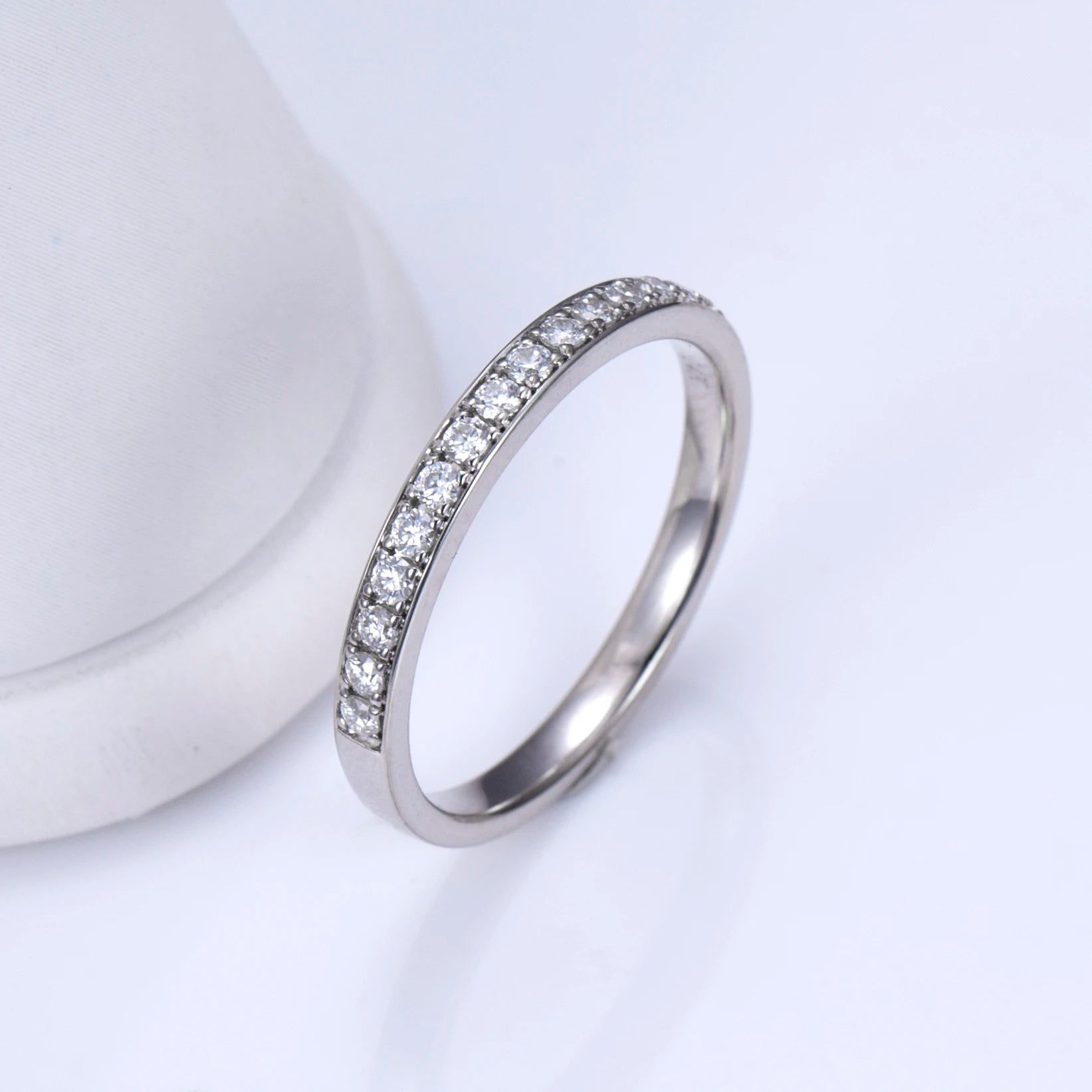 Messi Jewelry  MSR-1132 14K Lab Diamond Ring Eternity Ring  Engagement Wedding Band Classic Gift Band