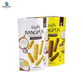 Custom Printed Stand up Dried Orange Slice Coconut Rolls Banana Chips Zipper Pouch Bags with Ziplock