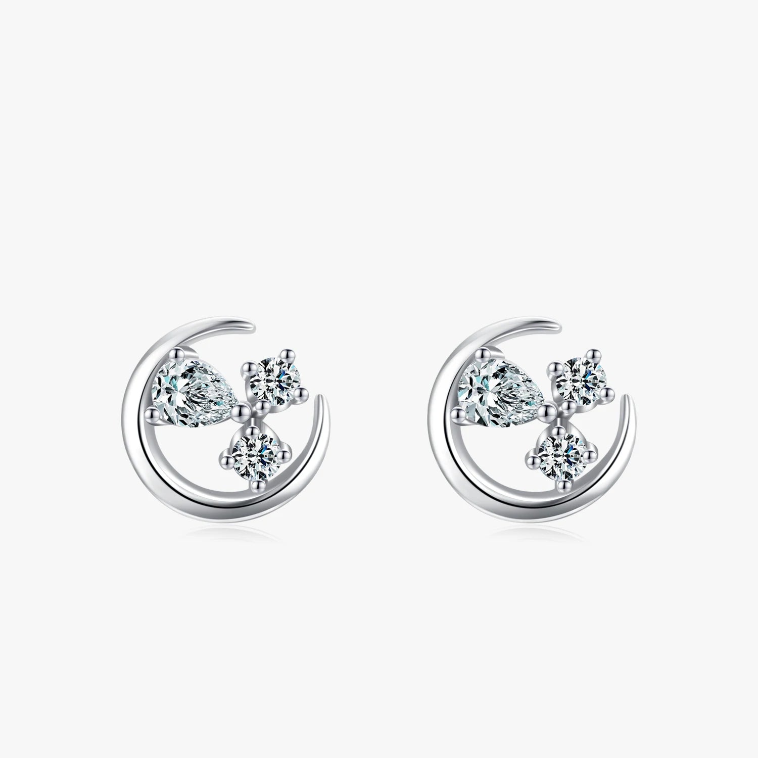 Ailmay Genuine 925 Sterling Silver Charm Irregular Geometric Design Stud Earrings for Women Minimalist Fine Jewelry New Style