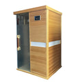 Hemlock Solid Wood Home Barrel Sauna Dry and Wet Steam Room with Far Infrared Electric Control Panel for Indoor Bath Relaxation