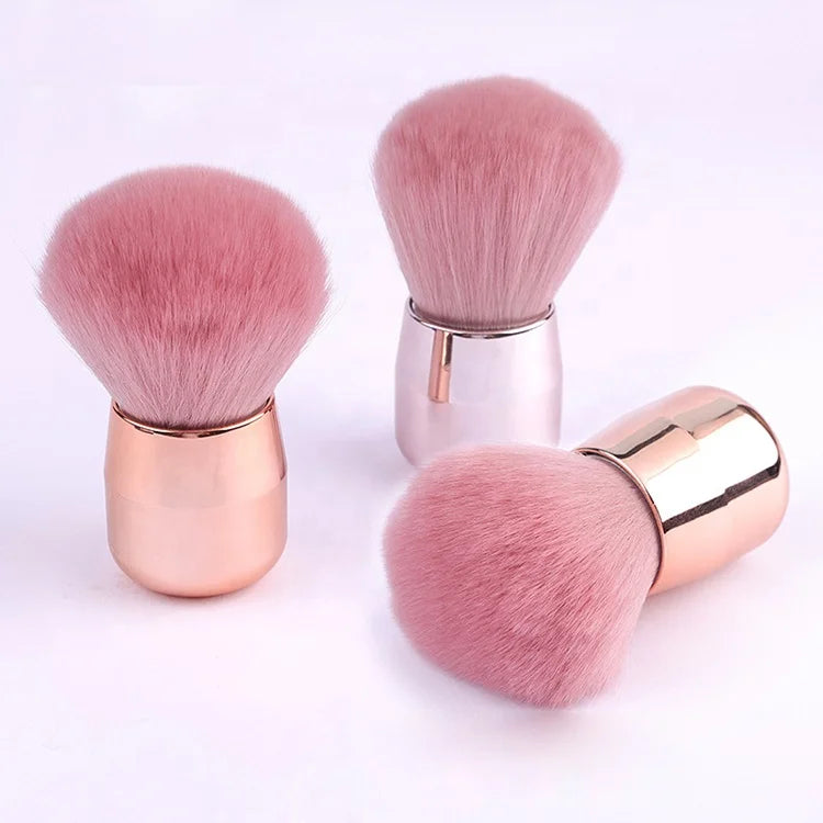 New Arrival Blush Brush Nylon Hair Big Size Makeup Brush Set Metal Handle Gold Nail Art Brush for Professional Nail Tools