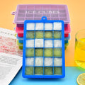 Hot Selling Naixin 24 Grids Silicone Ice Cream Tubs Eco-Friendly Food Grade Square Shape with Cover Freezer Safe