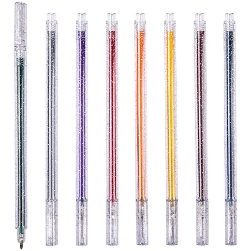 Kawaii Quicksand Ballpoint Pen Shiny Glitter 0.5mm Writing Width Promotional Hand Account Notes Plastic Material HX Brand Kids
