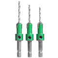 DZ 3pcs HSS High Speed Steel Countersink Drill Bit Set Carpentry Woodworking Tool for Screw Hole