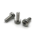 Custom M2 M3 M4 Pan Head Machine Screws Stainless Steel 304/316 Torx Socket Pan Head Combination Screws