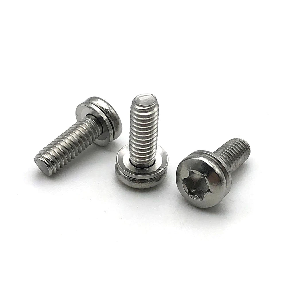 Custom M2 M3 M4 Pan Head Machine Screws Stainless Steel 304/316 Torx Socket Pan Head Combination Screws