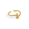 Minimalist Knot Adjustable Ring Promiss Friendship High Polish  925 Sterling Silver Knot Ring