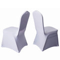 Banquet Hotel Stretch Chair Cover Elastic White Polyester Spandex Chair Slipcovers for Wedding Dining Party Event Decoration