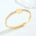 Nabest Stainless Steel Hollow Geometric Charm Bangles Jewelry Wedding Bridal Cubic Zircon Bracelet & Bangle for Women