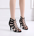 Wedopus Half Satin Dance Shoes Boots Mix Colors