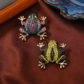 Personalized New European and American Full Diamond Frog Brooch Fashion Niche Animal Brooch