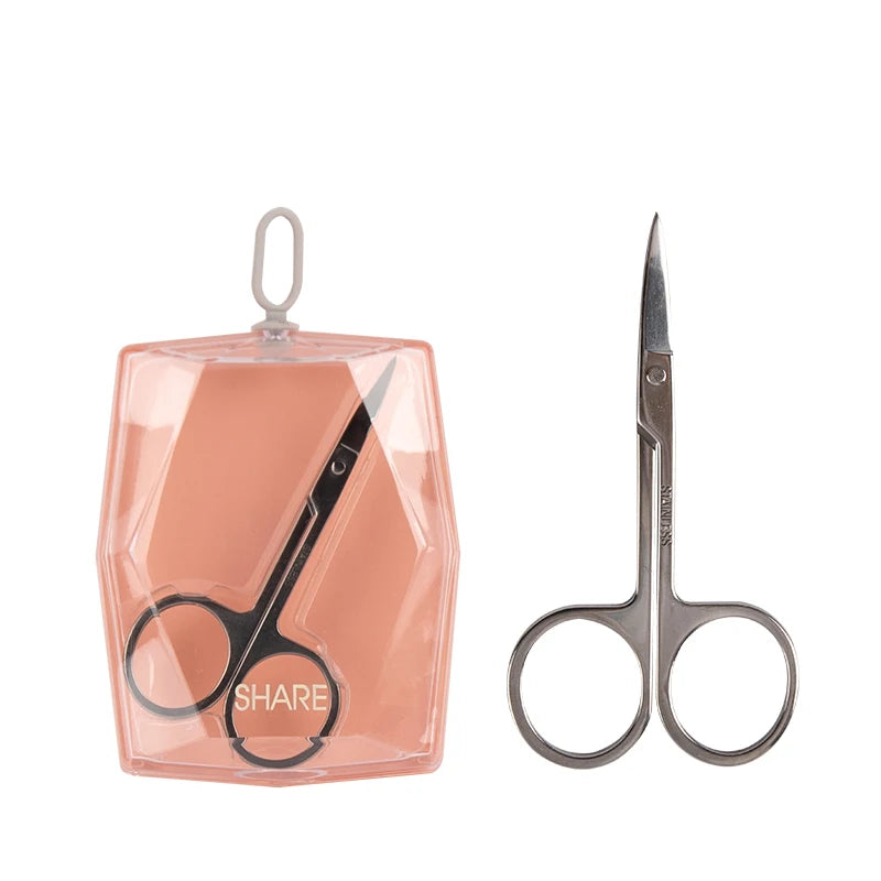 SBelle Professional Personal Care Silver Eyebrow Beauty Scissors Right-Handed Stainless Steel Sharp Straight Blade for Makeup