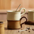 Creative Japanese Coffee Mugs Handmade Retro Pottery Coffee Mug Cup Ceramic Breakfast Cup Cappuccino Cup