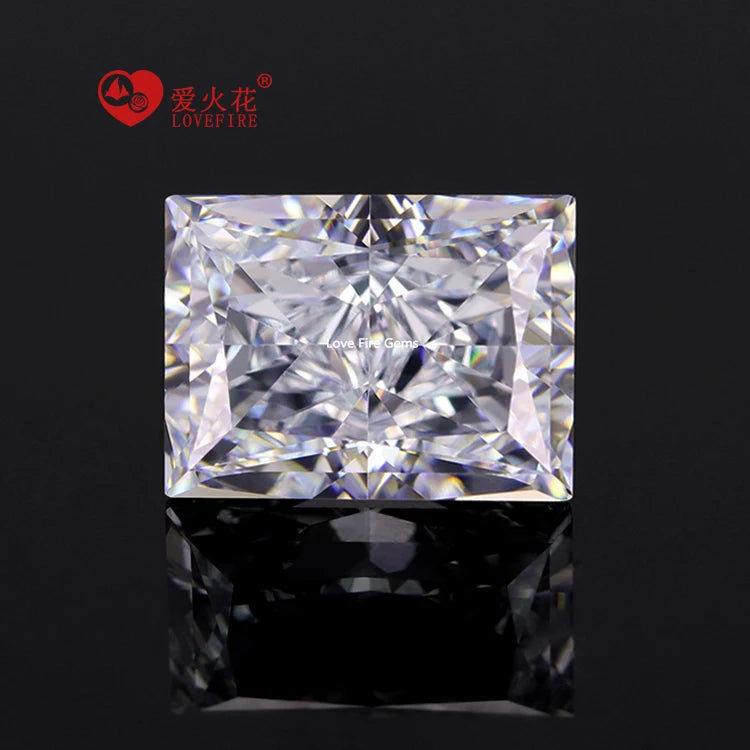 Top Grade Zircon Stone Price Crushed Ice Cut Cubic Zirconia Rectangle Shape Loose Synthetic White Cz Stone