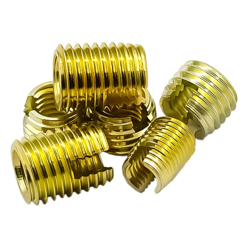 M2 M6 Brass Bronze Copper Alloy H59 H62 Nickel Tin Plated Self-tapping Wire Locking Threaded Insert  nut
