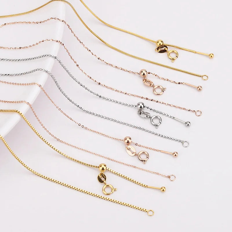 Factory Wholesale New Style 18K Gold Plated Stainless Steel Jewelry Multipurpose Chopin Chain DIY Necklace for Women