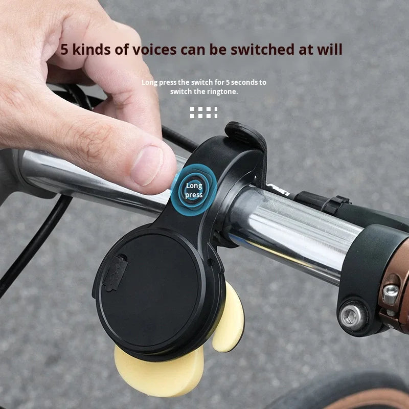 Bicycle Cute Dog Design Electronic Horn Waterproof ABS+PVC Mountain & Road Bike Bell Cycling Gear Decoration Accessories