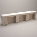 New Design Modern Simple Wooden Nail Desk Bar Salon Art Furniture Long Triple Manicure Table Customized Size Commercial Workshop