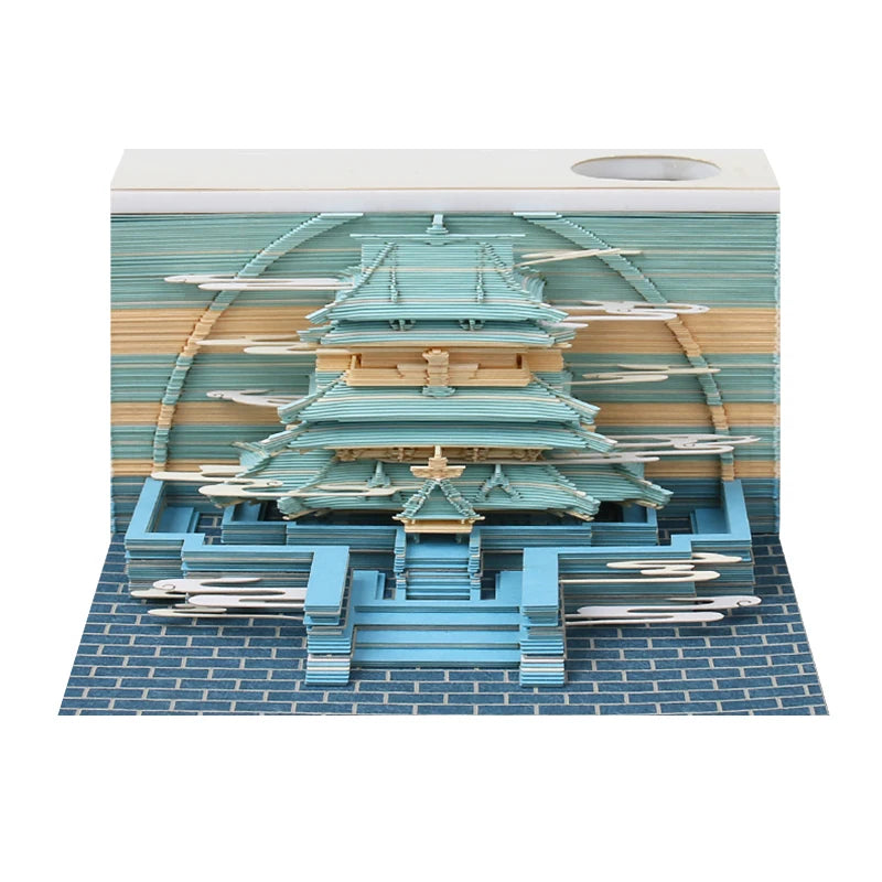 Customized Wholesale Handmade Building 3D Memo Pad  Notepad Company Business Gifts