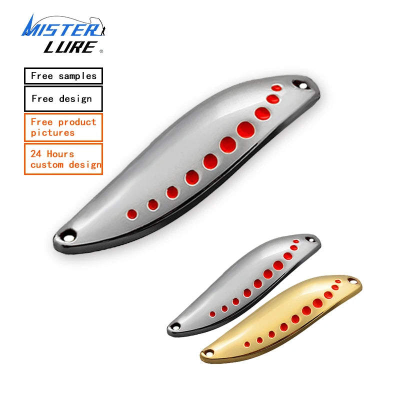 MISTER LURE 2.5g~20g Fishing Spoon Lures  Leech-like Casting Lure Freshwater Bass Trout Fishing Tackle with Hook Fishing Bait