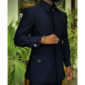 Elegent Navy Blue Suits for Mens Business Blazer Wedding Groom Tuxedo Daily Shirt Suits 2 Piece Jacket Pants Terno Masculino