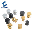 Aluminum Alloy Cabinet Door Handle Round Knobs Kitchen Drawer Pulls with Brushed Nickel Finish Furniture Knobs