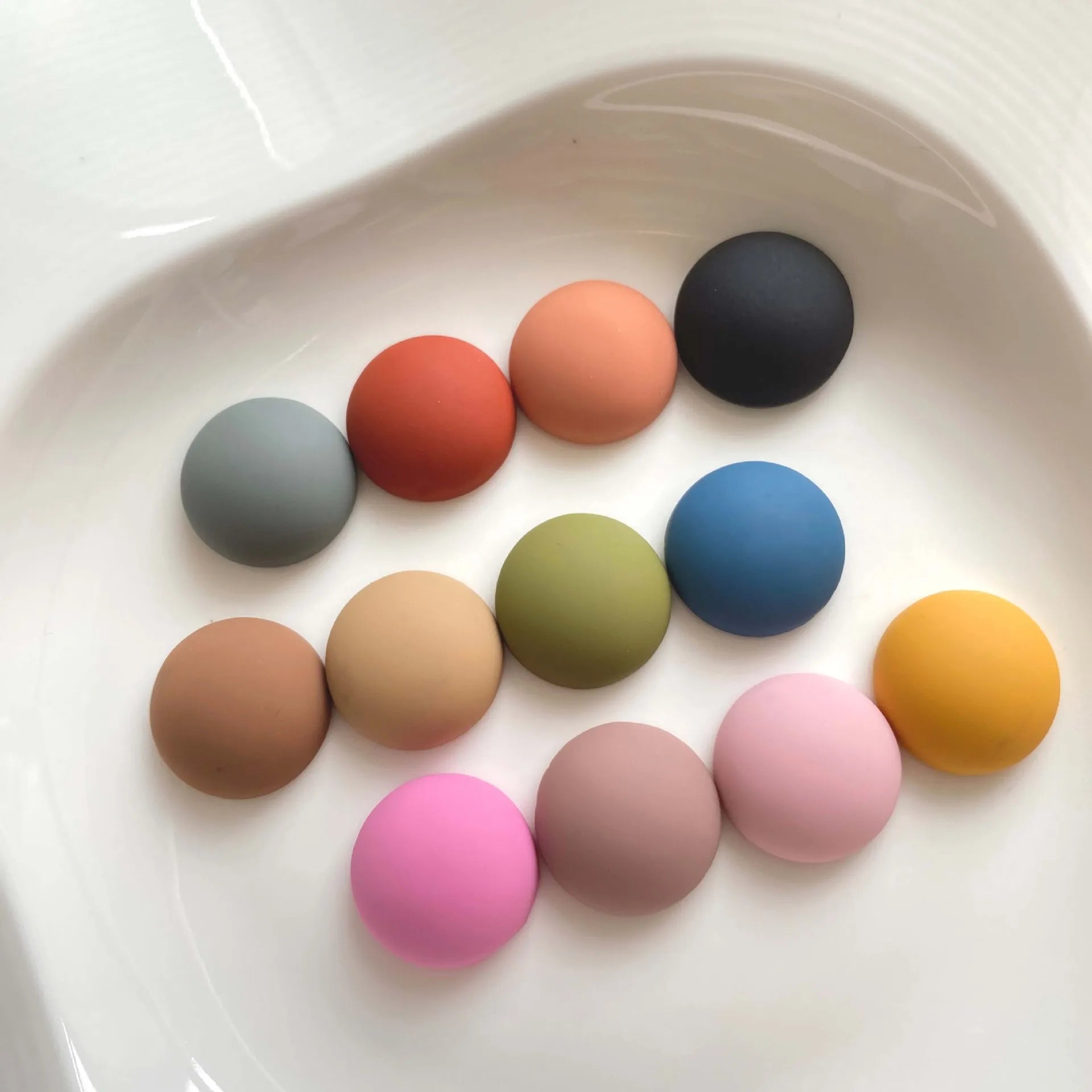 Cute Matte Rubber Resin Earrings Necklaces Bracelets Rings Hairpin Phone Case Various Jewelry DIY Rubber Resin Accessories