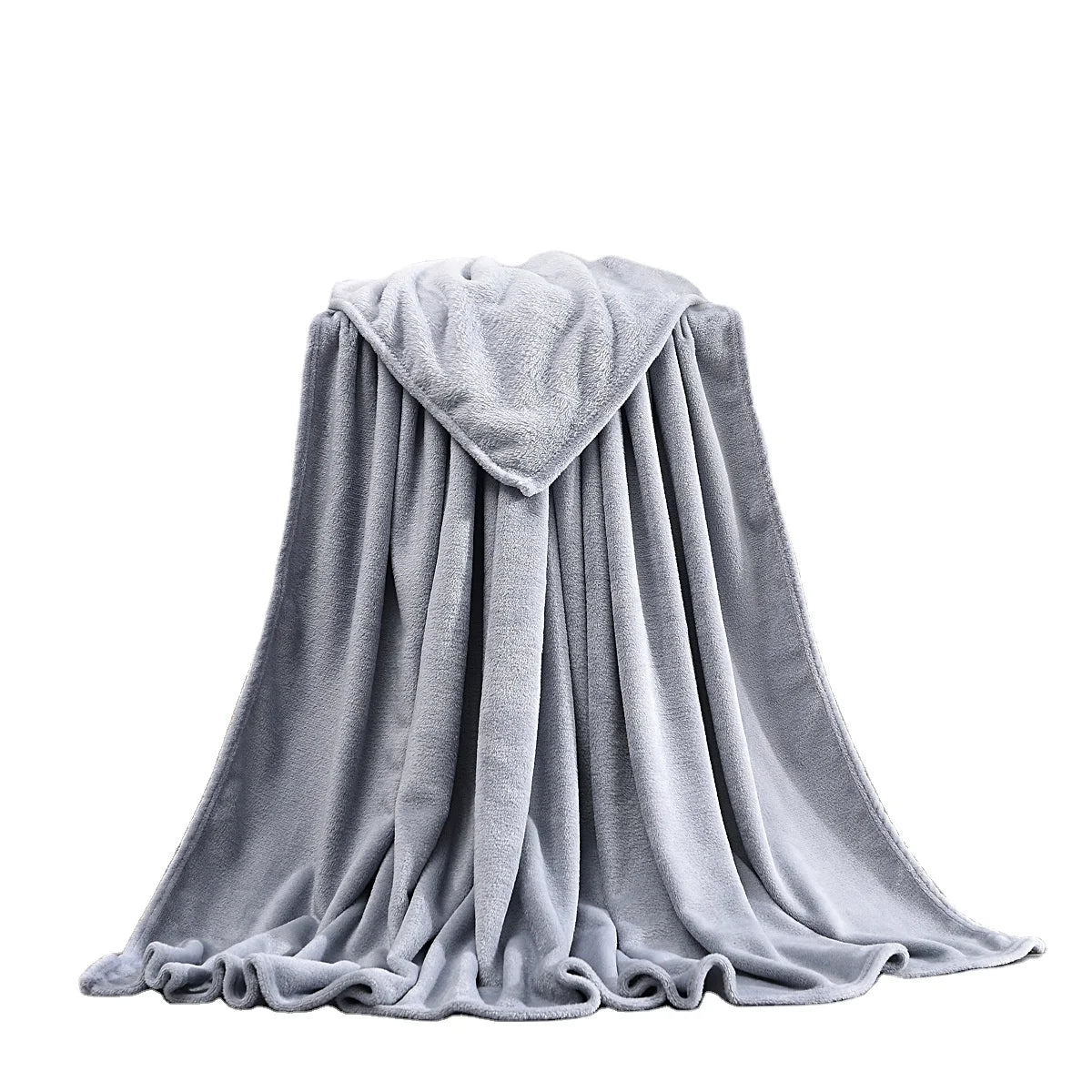 2024 New Design Factory Wholesale  Solid  Color Soft  Flannel Blanket