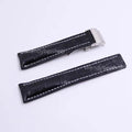 24mm Black Real Cowhide Leather Wrist Watch Band Strap Charm Type for Breitling