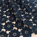 Wholesale Sequin Textile Fabric White Black Beaded Lace Sequin Embroidery Fabric Flat Embroidery for Dress